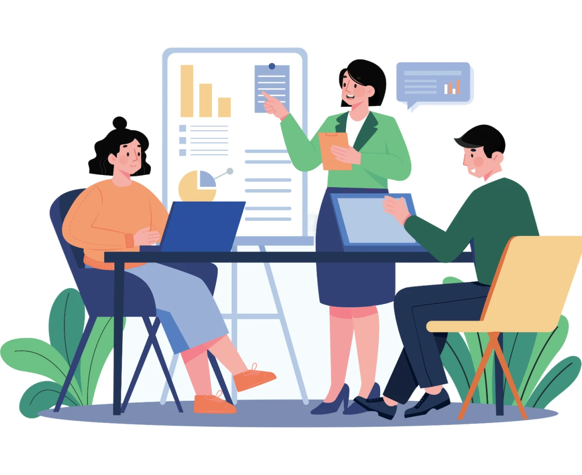 Research and planning illustration