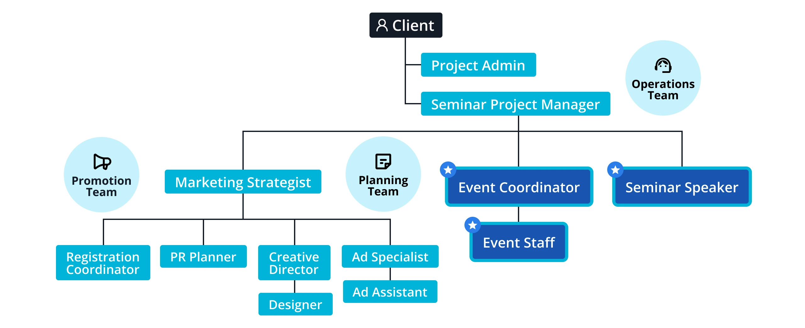 Seminar Promotion Project team structure
